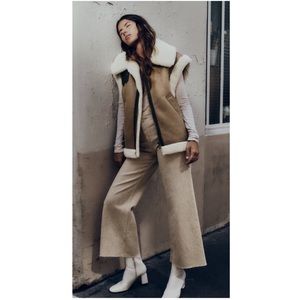 Zara ZW The Marine Straight Jeans Khaki/Beige